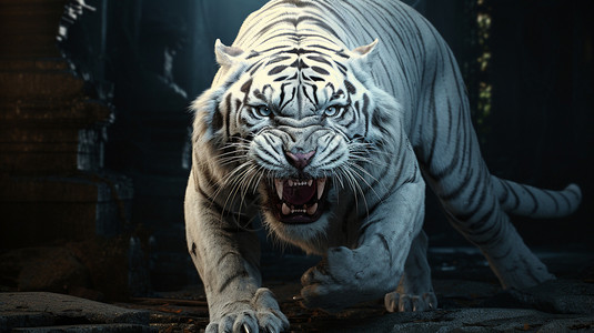 威猛的白虎图片