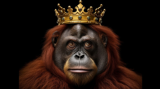 金刚猩猩戴皇冠的星星设计图片