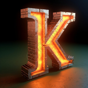 金属K字体创意模型图片