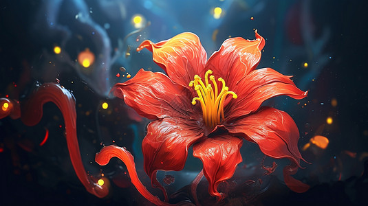 盛开的牡丹花插图背景图片