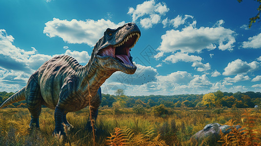 恐龙世界艺术插图高清图片