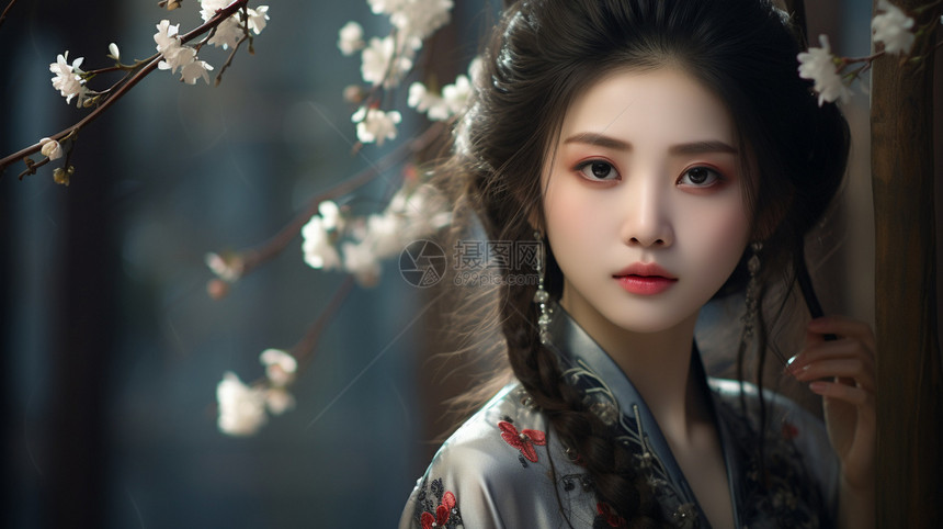 中式传统美女图片