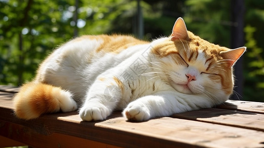 阳光下的可爱小猫咪背景图片