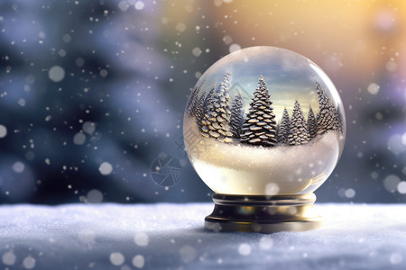 圣诞透明玻璃球高清图片