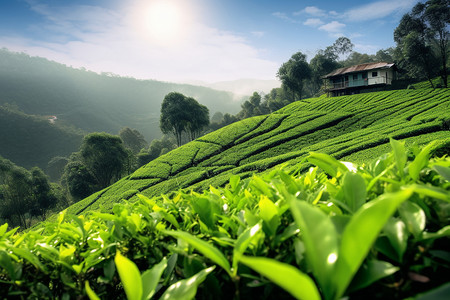 种植的绿茶图片