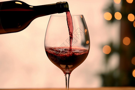 精心酿造的红葡萄酒高清图片