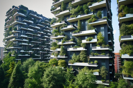 垂直绿化城市图片