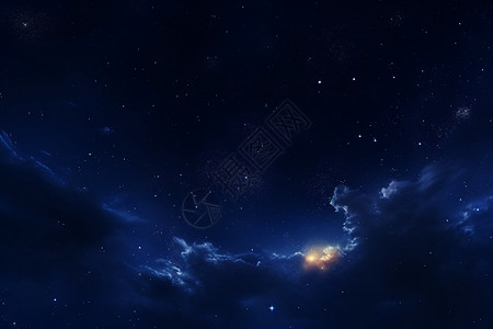 户外夜星空下的美景设计图片