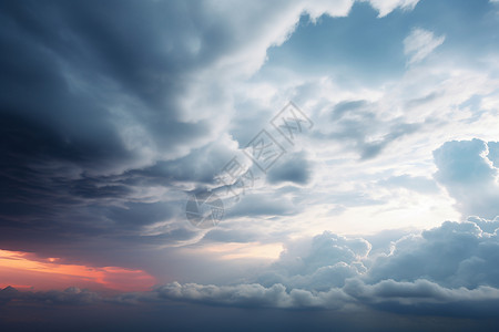 日出时的云朵背景图片