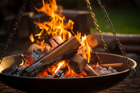 温暖的篝火背景图片