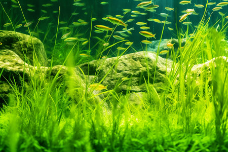 绿色生态水族馆背景图片