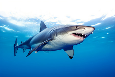 海底恐怖的大白鲨高清图片