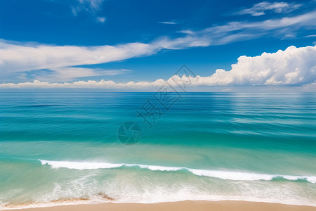 海天堂构美丽的沙滩景色背景