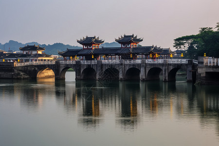 湘子桥背景图片