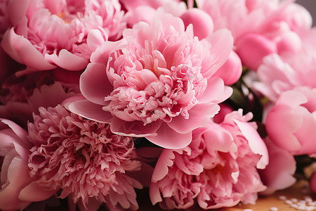 绽放的粉红色美丽花束背景图片