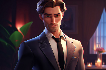 角色动画素材精致优雅的绅士背景