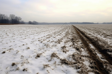 冬季的农田图片