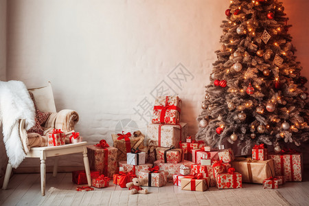圣诞树和玩具背景图片