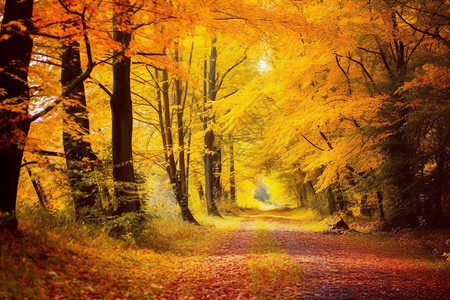 秋季公园森林背景图片