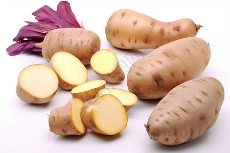 土豆和甘薯食材图片