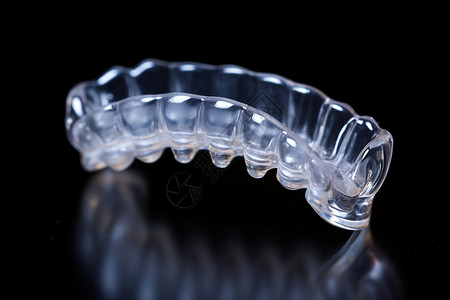 透明的牙齿保持器背景