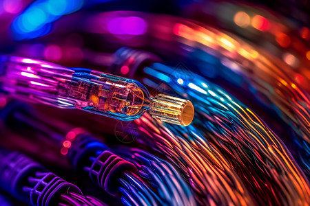 光纤电缆复杂结构背景图片