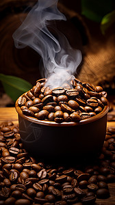 手工研磨的咖啡豆图片