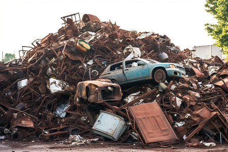 废弃塑料工业垃圾回收站设计图片