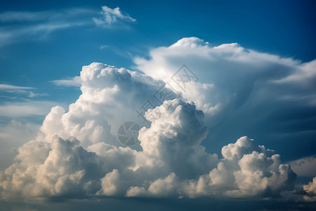 白色美丽的云团背景图片