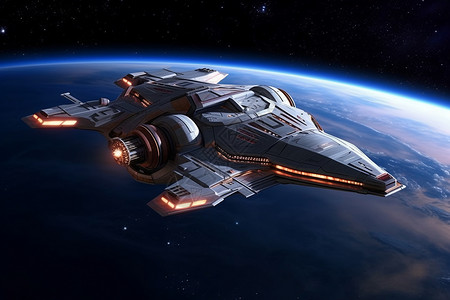 科幻宇宙飞船背景图片