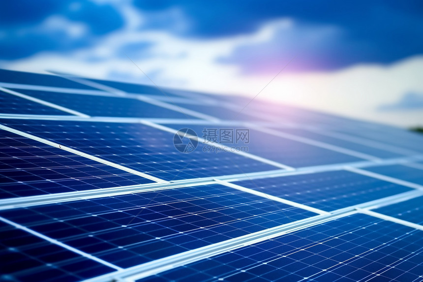 太阳能电池板概念图图片