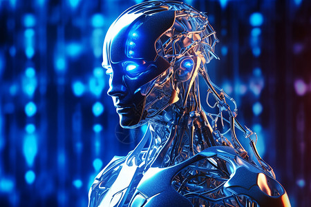 未来科幻生物力学机器人背景图片