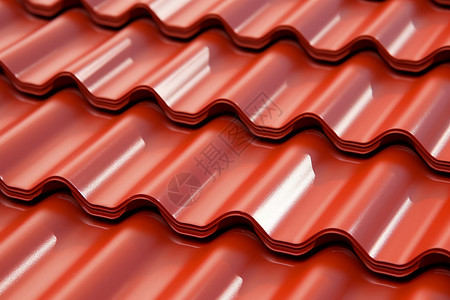 红色纹理的屋顶高清图片