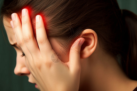 症状医学的耳朵发炎的症状背景