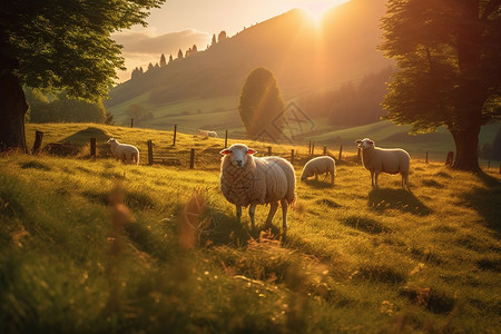 牧羊场温柔的特写高清图片