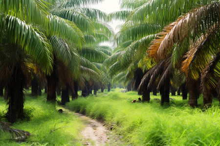 热带的棕榈树图片