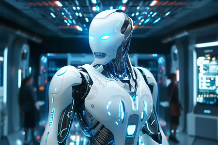 未来派AI机器人图片