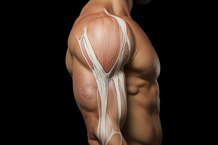 骨骼运动男人壮硕的肌肉背景