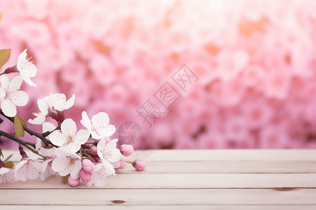模糊的白色樱花图片