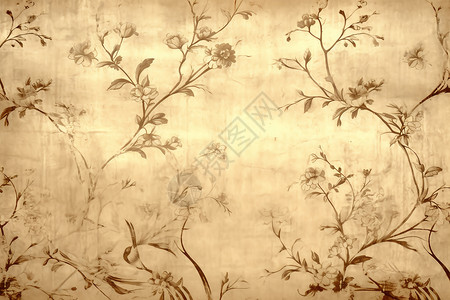 洗邋遢秀丽的花卉墙纸背景