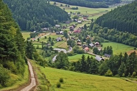 夏季绿色的乡村图片