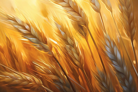 成熟小麦麦穗金黄的麦穗设计图片