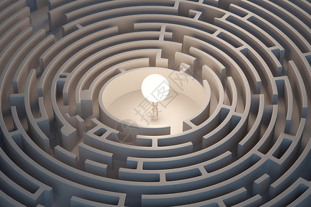 圆形迷宫概念图背景图片