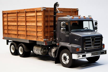 运送木材的货车背景图片