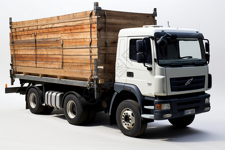 运输木材的货车图片