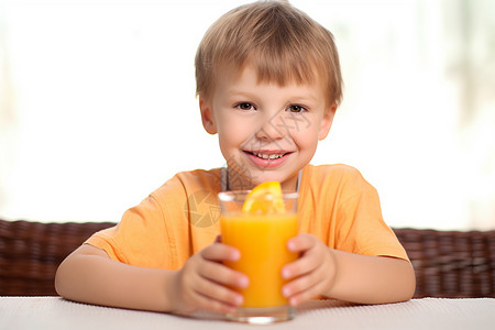儿童饮品端着果汁的男孩背景