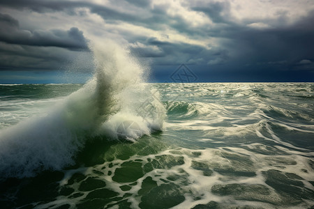 环境灾难海面上的龙卷风风暴背景