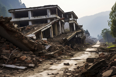 毒品破坏家庭地震下的家园背景