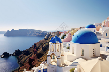 爱琴海风景背景图片