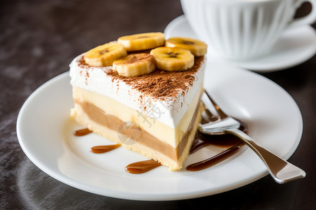 香蕉芝士蛋糕食物图片